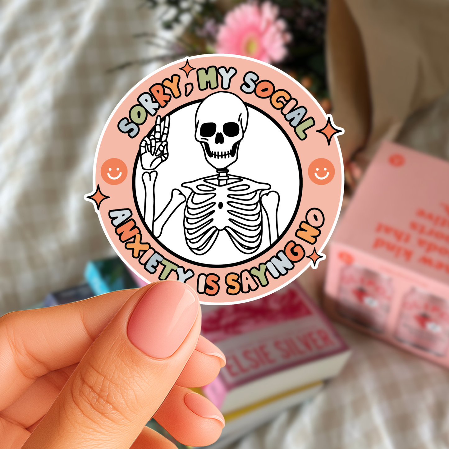 Sorry, My Social Anxiety Is Saying No Sticker