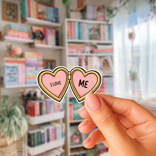 I Love Me Heart Locket Sticker