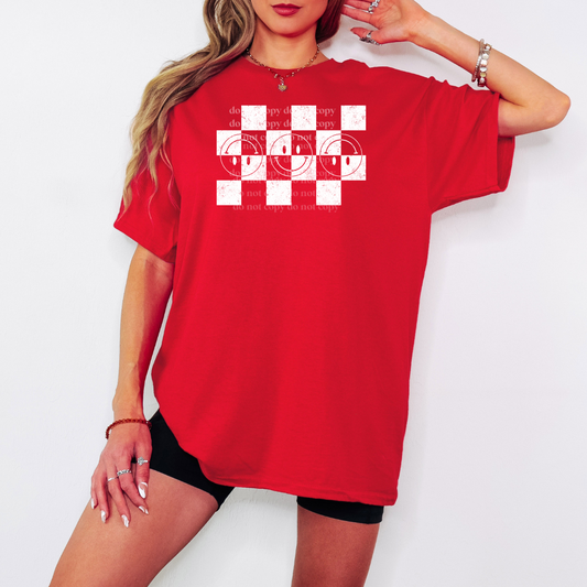 Checkered Smiley T-Shirt