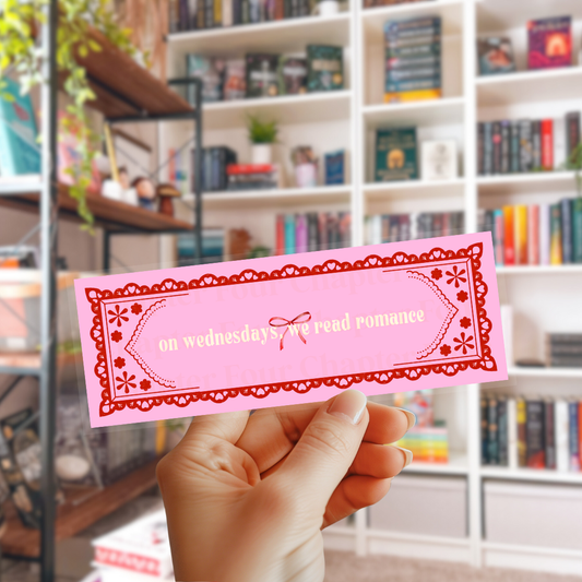 On Wednesdays, We Read Romance Bookmark