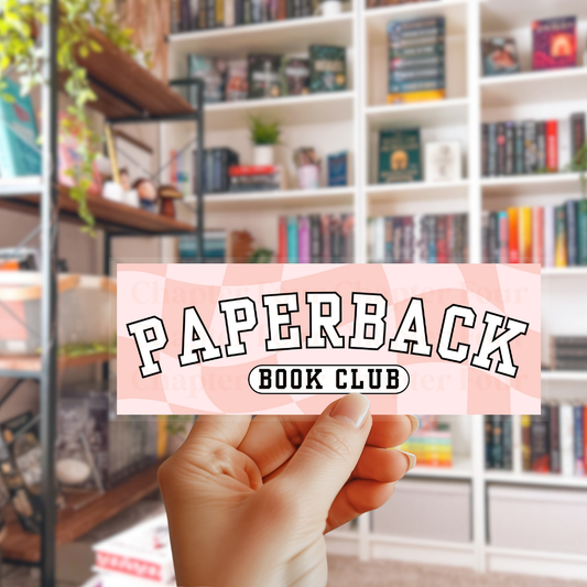 Paperback Book Club Bookmark