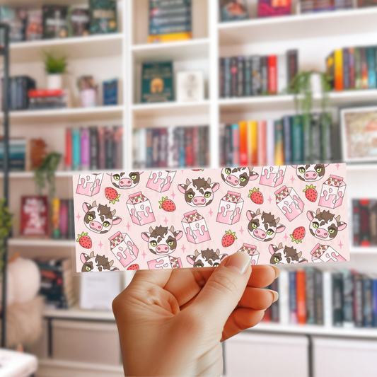 Strawberry Milk & Cows Bookmark