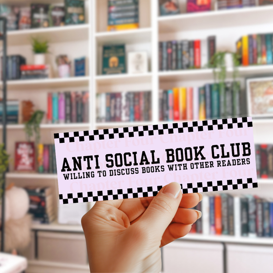 Anti Social Book Club Bookmark