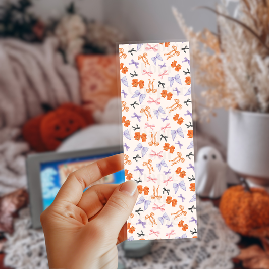 Halloween Watercolor Bows Bookmark