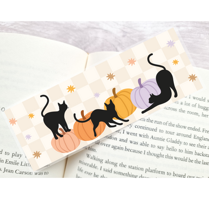 Black Cat Pumpkin Patch Bookmark