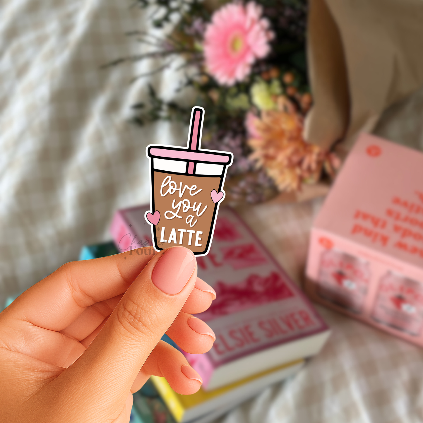 Love You A Latte Coffee Sticker