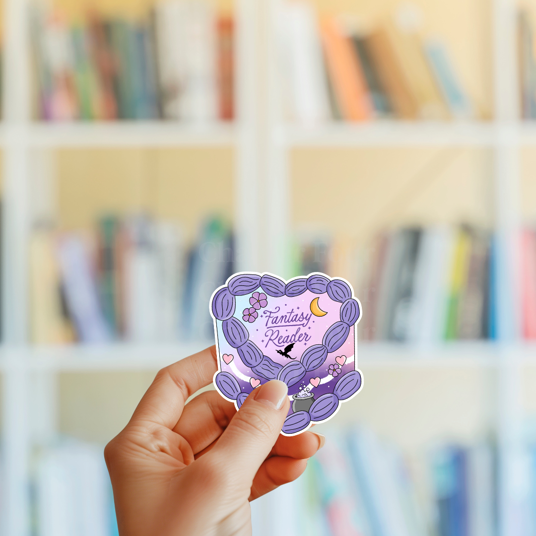 Fantasy Reader Cake Sticker