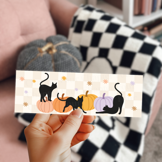 Black Cat Pumpkin Patch Bookmark