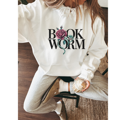 Book Worm Rose Hoodie