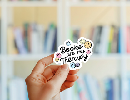 Books Are My Therapy Sticker