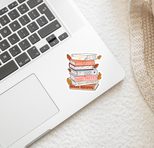 Gilmore Girls Fall Book Stack Sticker