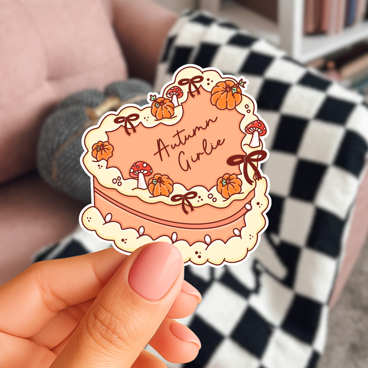 Autumn Girlie Cake Sticker
