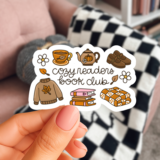 Cozy Readers Book Club Sticker