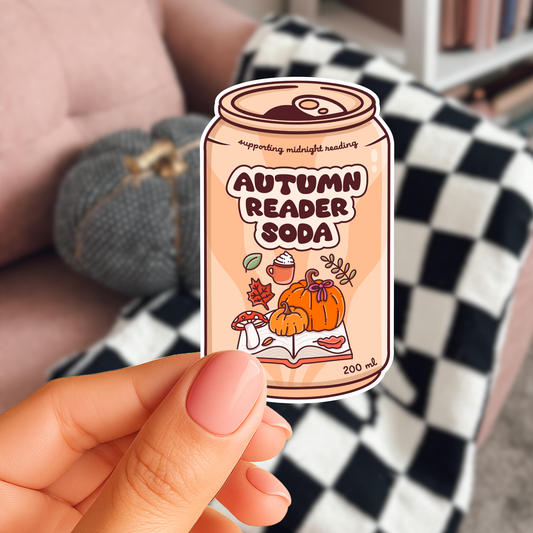 Autumn Reader Soda Sticker