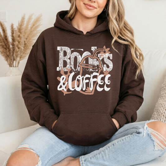 Books & Coffee Hoodie | Cozy Reader Essential