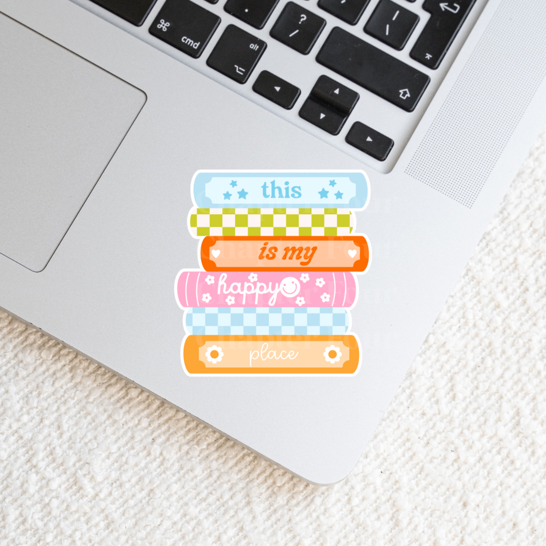 This Is My Happy Place Bookstack Sticker