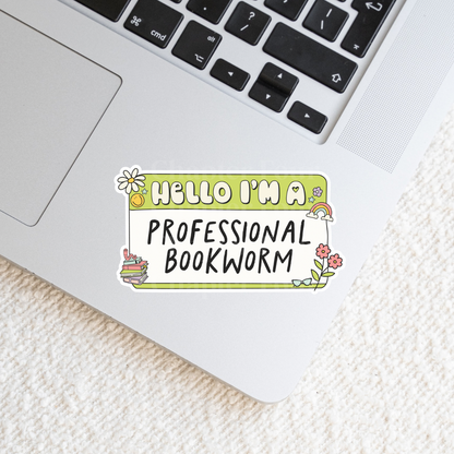 Professional Bookworm Sticker