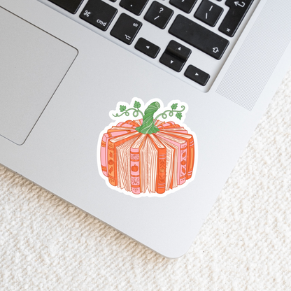 Bookish Pumpkin Sticker