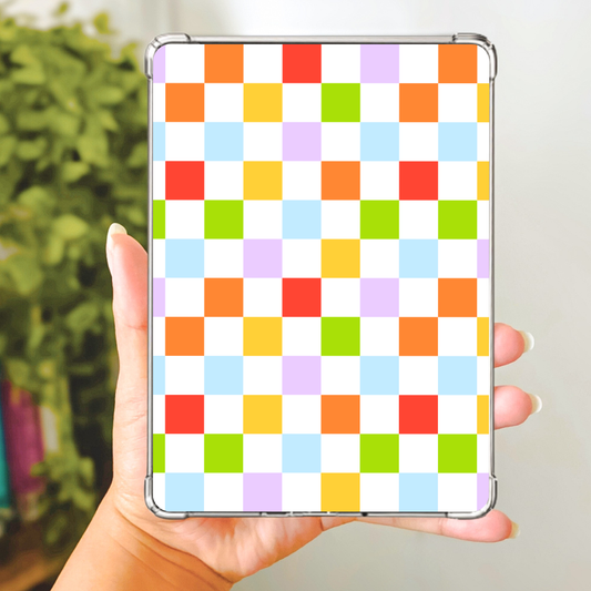 Checkered Rainbow E-Reader Insert