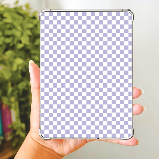 Lilac Checkered E-Reader Insert