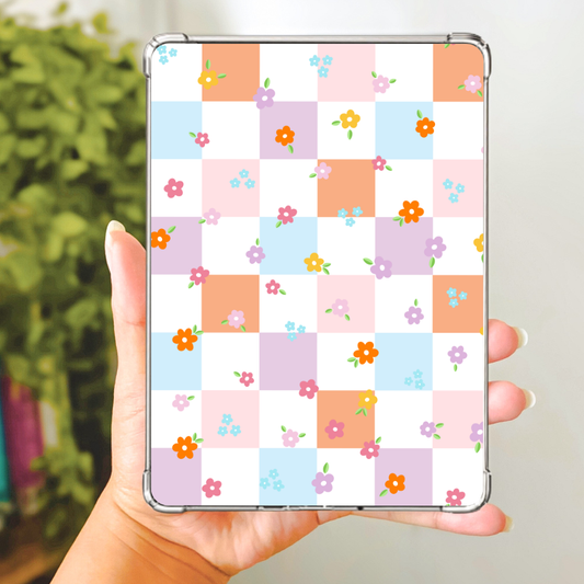 Mini Floral Checker E-Reader Insert