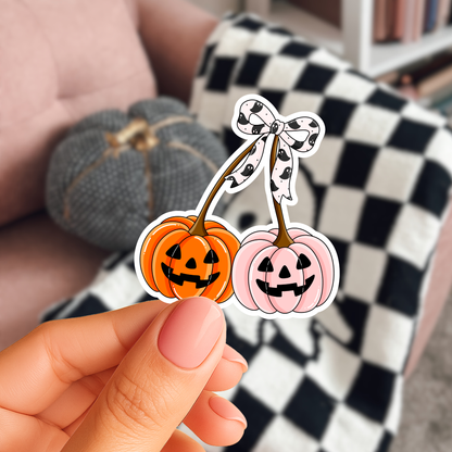 Pumpkin Bow Sticker