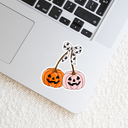 Pumpkin Bow Sticker