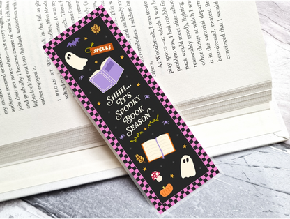 Shhh It's Spooky Book Season Bookmark
