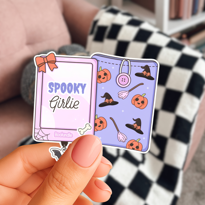 Spooky Girlie Reading Setup Sticker