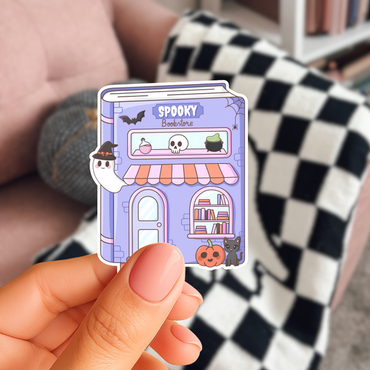 Spooky Bookstore Book Sticker