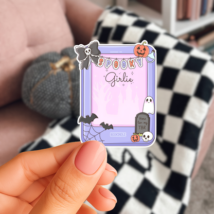 Spooky Girlie Boo Kindle Sticker