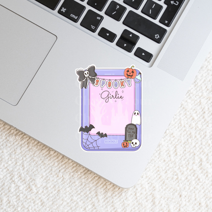 Spooky Girlie Boo Kindle Sticker