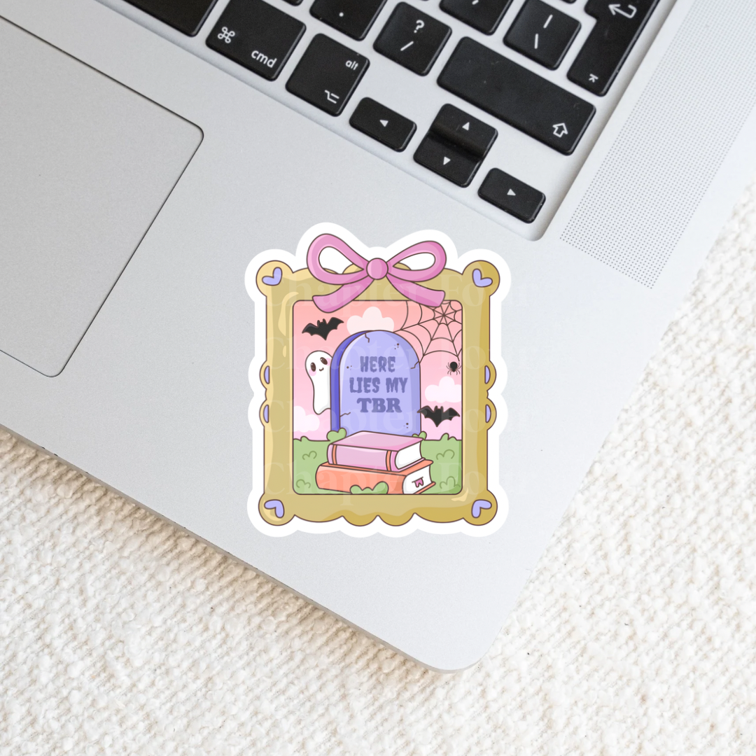 Here Lies My TBR Frame Sticker