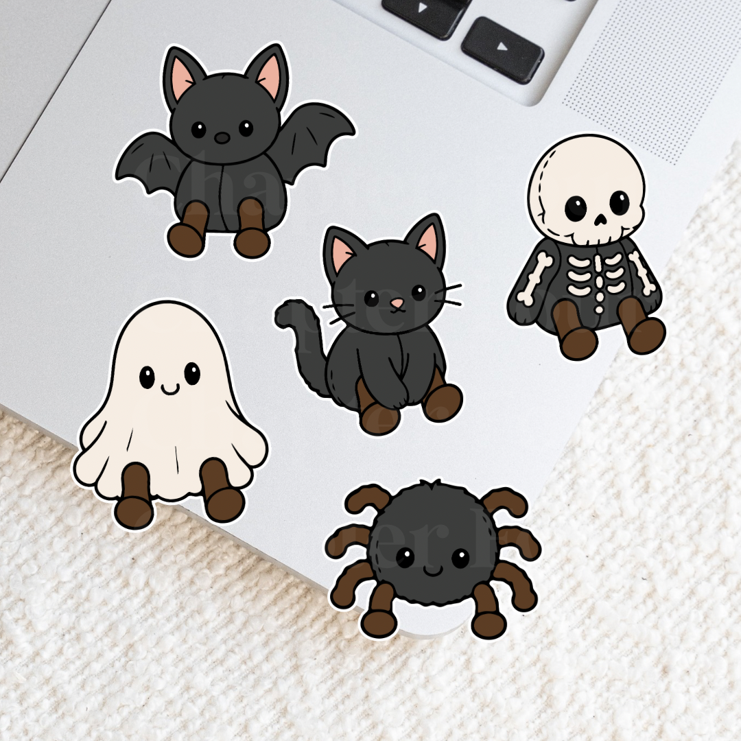 Boo Crew | 5 Pack 2” Sticker Set | Cute Halloween Stickers