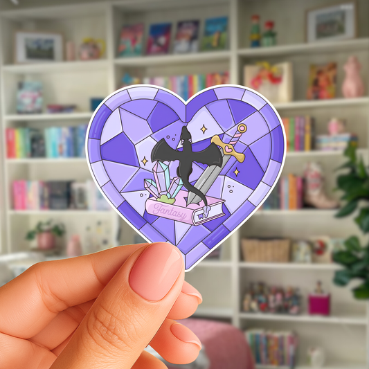Fantasy Stained Glass Heart Sticker