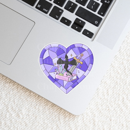 Fantasy Stained Glass Heart Sticker