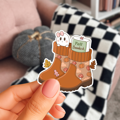 Fall Boookish Boots Sticker