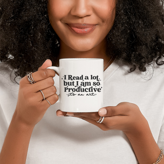 I Read A lot But I Am So Productive, It's An Art Mug