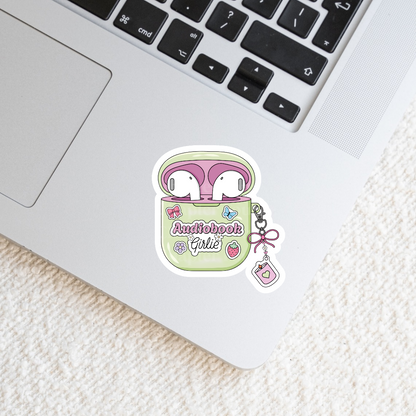 Audiobook Girlie Headphones Sticker