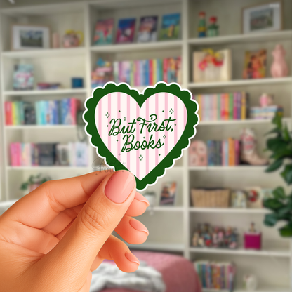 But First, Books Bookmark & Sticker Set