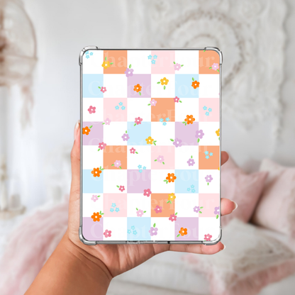 Mini Floral Checker E-Reader Insert