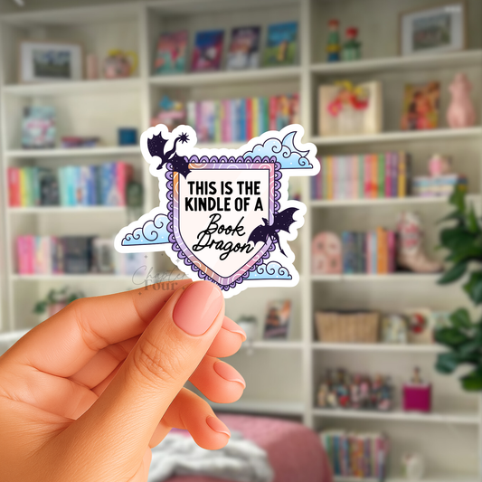 This Is The Kindle Of A Book Dragon Sticker