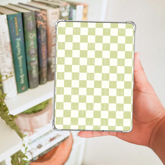 Pastel Green Checker Kindle Insert