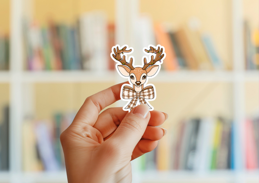 Reindeer With Christmas Lights Sticker