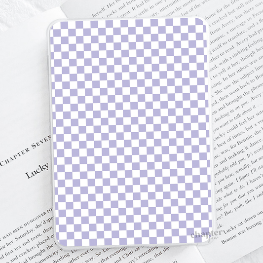 Lilac Checkered E-Reader Insert