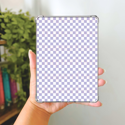 Lilac Checkered E-Reader Insert