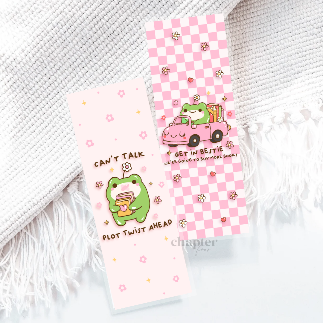 Bookish Frogs Bookmark Set
