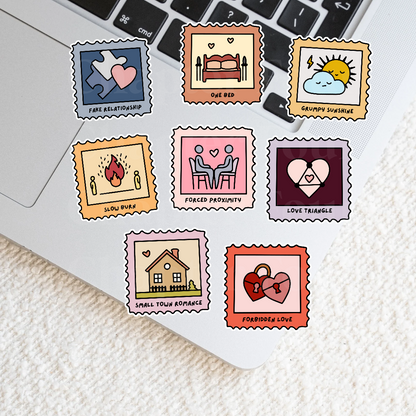 Romance Trope Stamp Stickers
