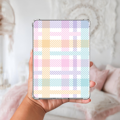 Pastel Plaid E-Reader Insert