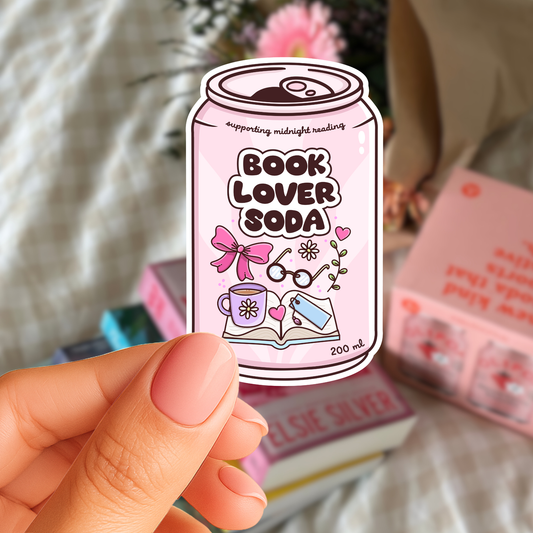 Book Lover Soda Sticker